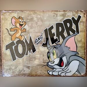 Tom and Jerry Wall Art Print - Colorful Cartoon Poster